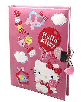 A5 DIARY WITH LOCK HELLO KITTY