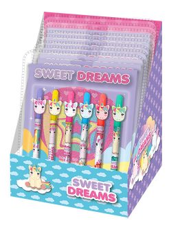 GEL PENS AND ACTIVITY SWEET DREAMS IN CDU 15.9X20.
