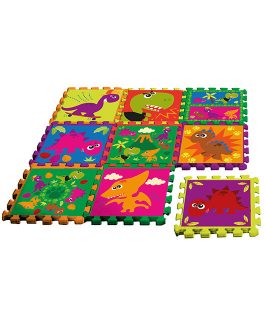 FOAM MAT 9PCS WITH BAG CRAZY DINO