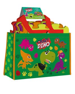 FOAM MAT 9PCS WITH BAG CRAZY DINO