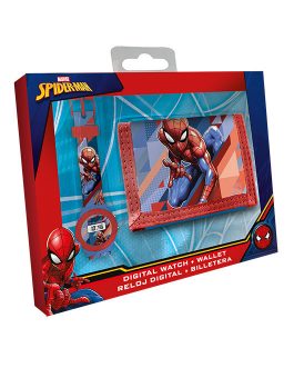 DIGITAL WATCH + WALLET SET IN BOX SPIDER-MAN