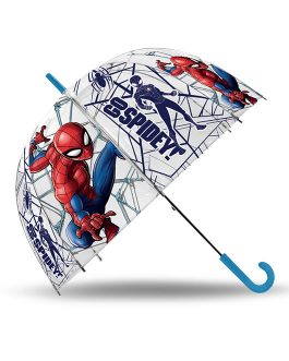TRANSPARENT BELL UMBRELLA 18” AUTO SPIDER-MAN