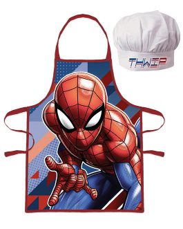SET CHEF HAT AND KITCHEN APRON SPIDERMAN