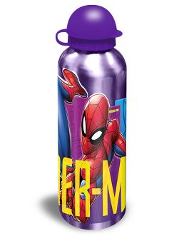 SPIDERMAN ALU. BOTTLE 3 DESIGNS ASST. 500 ML