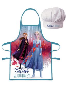 SET CHEF HAT AND KITCHEN APRON FROZEN