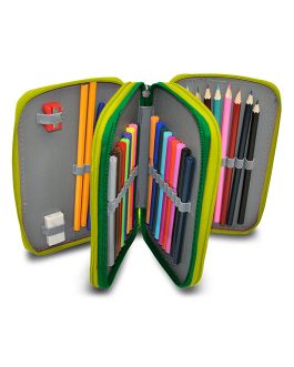 CRAZY DINO PENCIL CASE 3 ZIPPER
