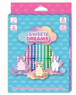 COLOUR SET 36 PCS TRIANGULAR IN DISPLAY SWEET DREAMS