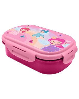 RECTANGULAR LUNCH BOX WITH CUTLERY FAIRY PRINCESS