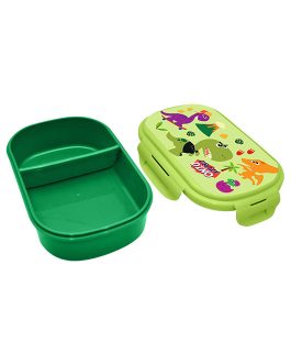 RECTANGULAR LUNCH BOX WITH CUTLERY CRAZY DINO