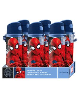 ALUMINIUM WATER BOTTLE WITH HANDLE 500 ML SPIDERMAN